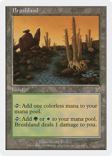 Brushland (7ED-326) - Seventh Edition Foil、Wizards of the Coast、kayou