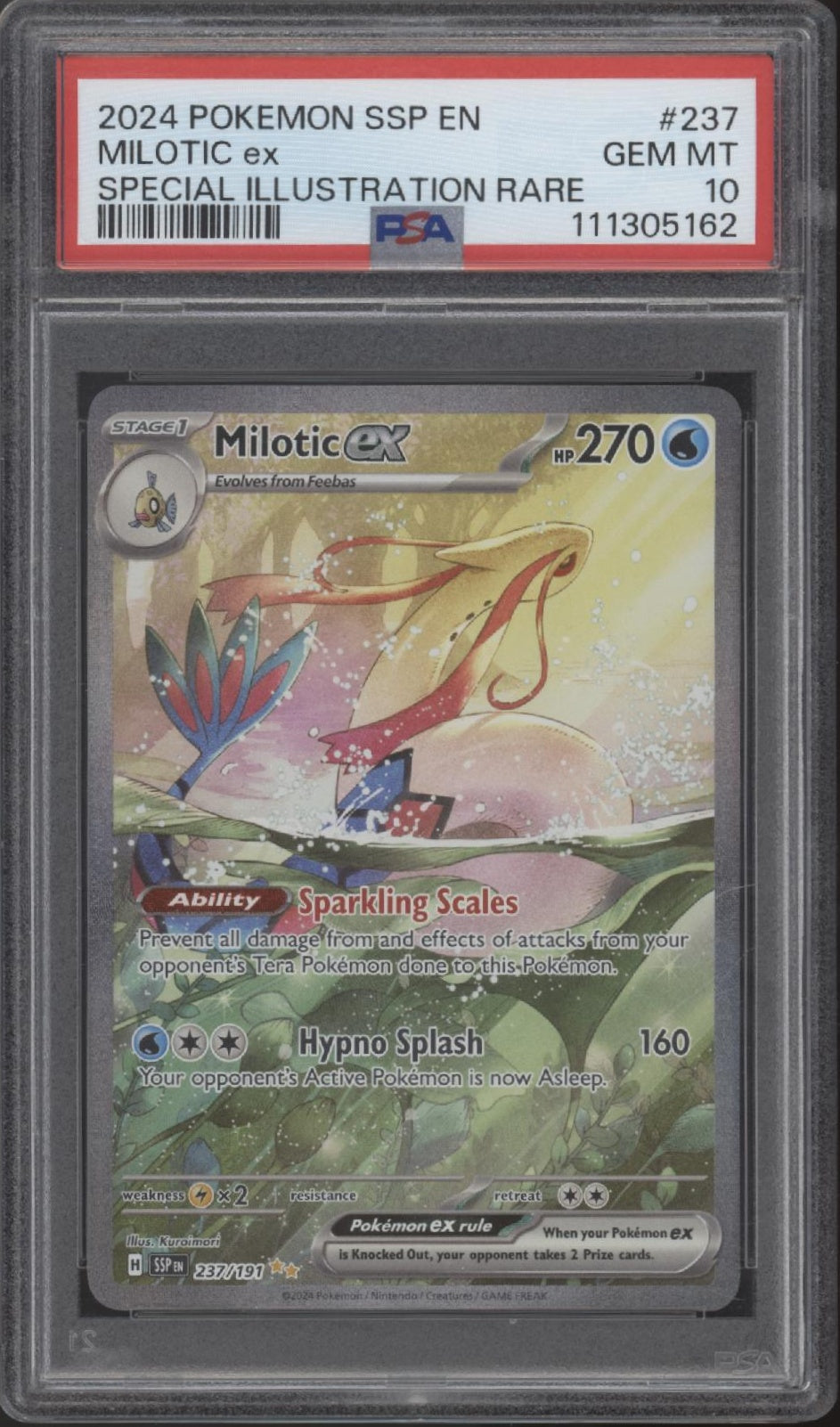 Milotic ex Pokemon Surging Sparks Special Illustration Rare #237 PSA 10、Collector Store LLC Gaming、kayou