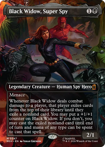 Black Widow, Super Spy (Borderless Scene Foil) | Marvel Super Heroes、Magic: The Gathering、kayou