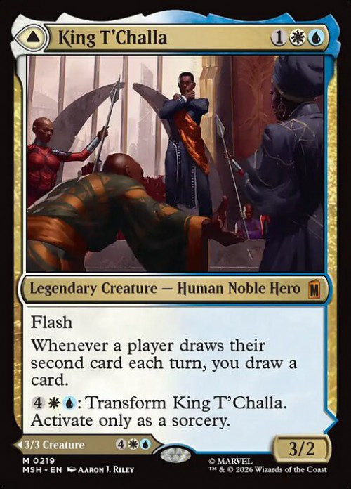 MtG Marvel Super Heroes Mythic Rare King T'Challa // Black Panther, Hope Enduring #219、ToyWiz、kayou