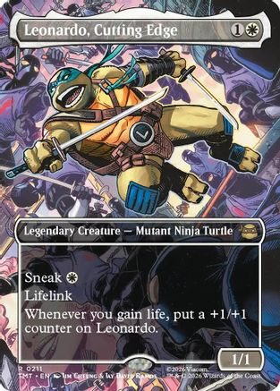 Leonardo, Cutting Edge (Borderless) (TMT-211) - Teenage Mutant Ninja Turtles Foil、Wizards of the Coast、kayou