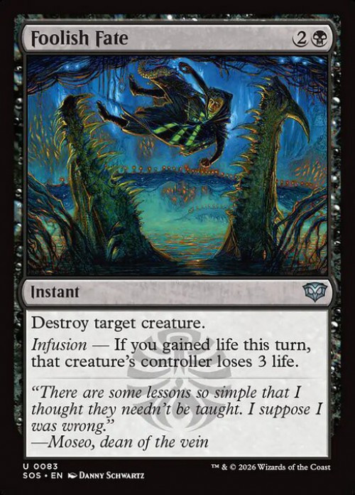MtG Secrets of Strixhaven Uncommon Foolish Fate #83、ToyWiz、kayou