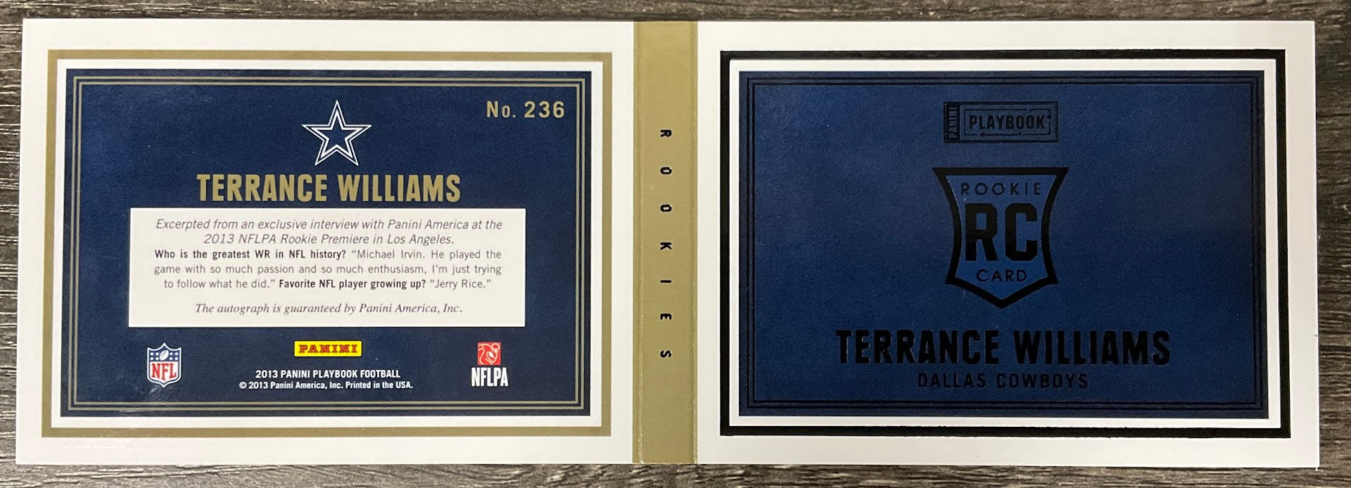 Terrance Williams 2013 Panini Playbook RC Auto 10/48 #236、Collector Store LLC、kayou