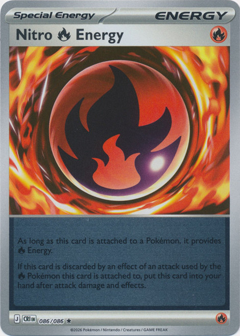 ME Chaos Rising 086/086 Nitro Fire Energy (Reverse Holo)、Pokemon、kayou