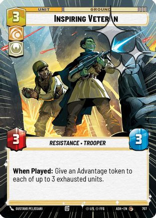 Inspiring Veteran (Hyperspace Foil) (707) - Ashes of the Empire Foil、Fantasy Flight Games、kayou