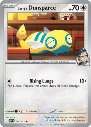 Larry's Dunsparce 163 - ME Ascended Heroes、The Pokémon Company、kayou