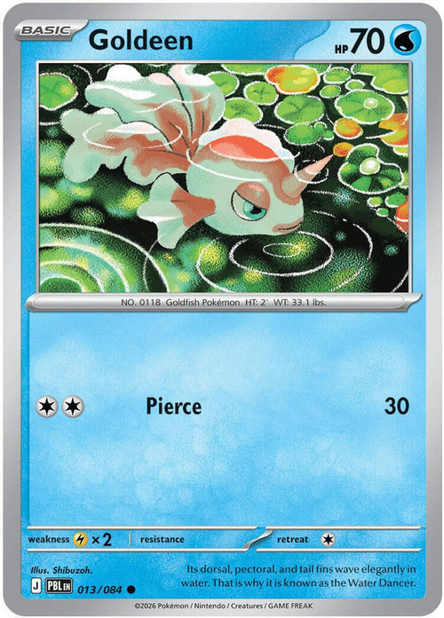 Pokemon Trading Card Game Mega Evolution Pitch Black Common Goldeen #13、ToyWiz、kayou