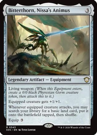 Bitterthorn, Nissa's Animus (SOC-343) - Commander: Secrets of Strixhaven、Wizards of the Coast、kayou