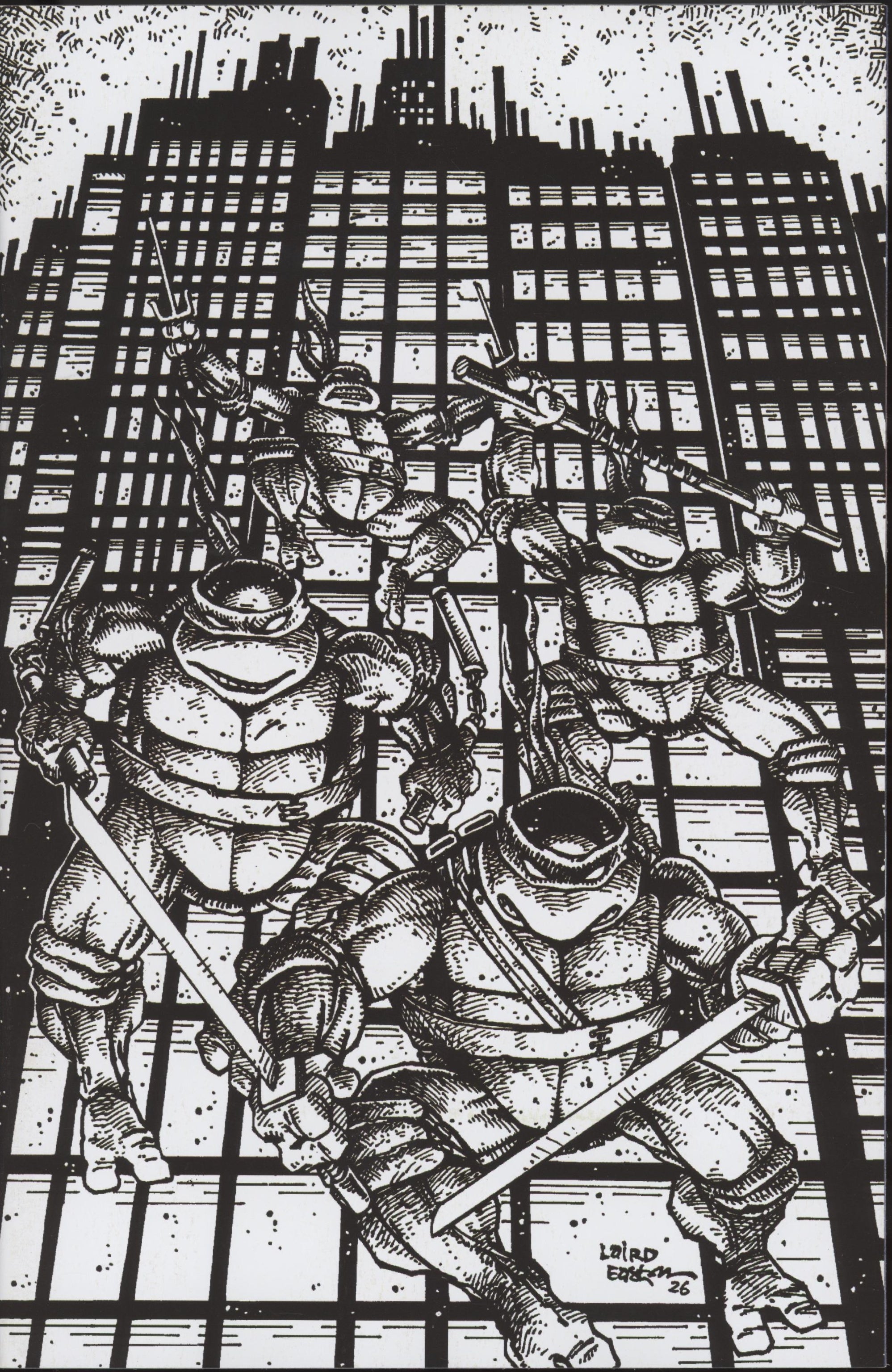 Teenage Mutant Ninja Turtles #20RIA: 300th Issue Special Variant Ri (25) (Eastman & Laird Full Art Black & White)、IDW Publishing、kayou