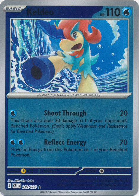 ME Chaos Rising 019/086 Keldeo (Reverse Holo)、Pokemon、kayou