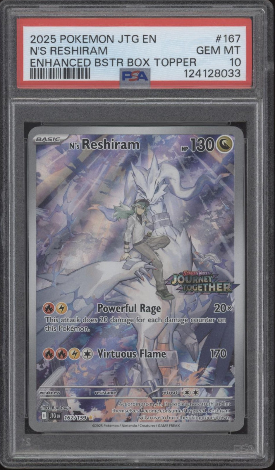 N's Reshiram Pokemon Journey Together Enhanced Topper #167 PSA 10、Collector Store LLC Gaming、kayou