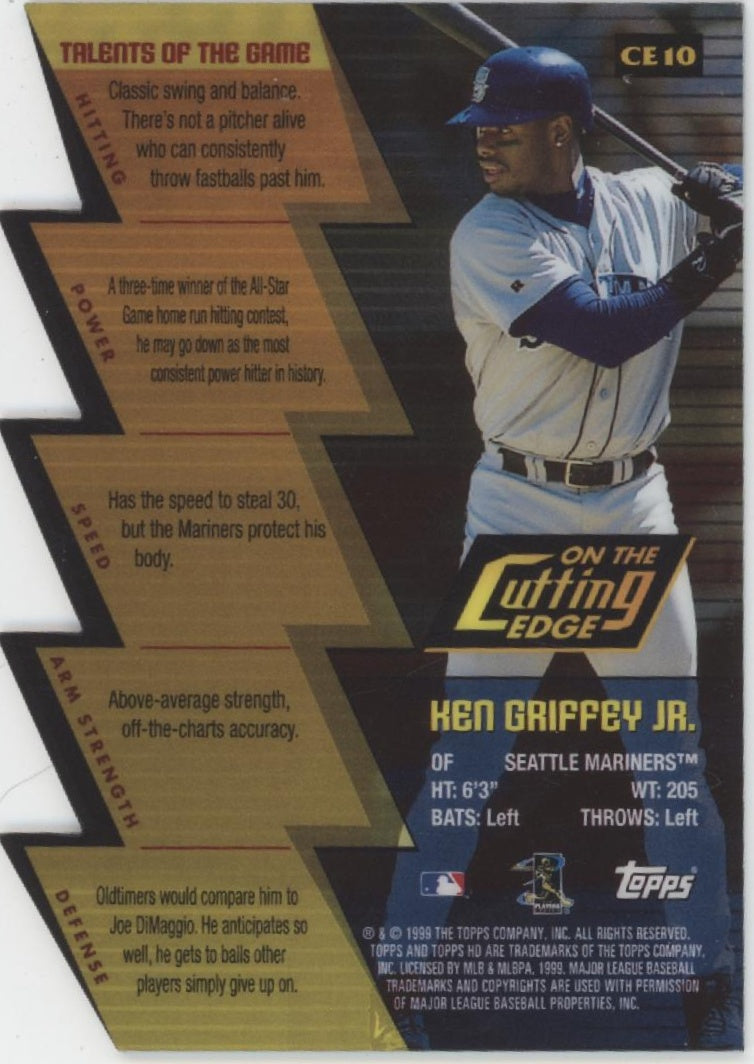 Ken Griffey Jr. 1999 Topps HD On the Cutting Edge Die-Cut #CE10、Collector Store LLC、kayou