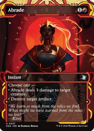 Abrade (SOA-037) - Secrets of Strixhaven: Mystical Archive Foil、Wizards of the Coast、kayou