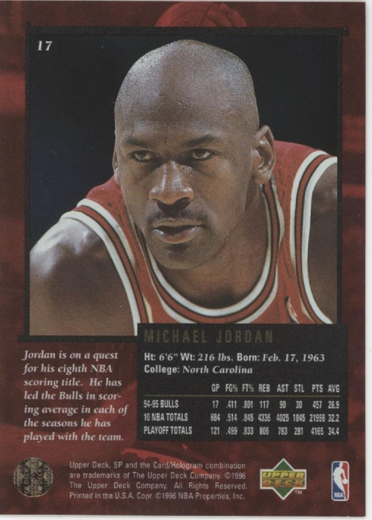 Michael Jordan 1995-96 Upper Deck SP Championship Series #17、Collector Store LLC、kayou