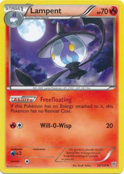 Pokemon Trading Card Game Black & White Plasma Storm Uncommon Lampent #22 Lightly Played、ToyWiz、kayou