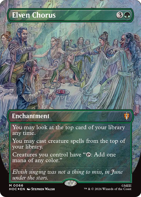 Elven Chorus (Borderless Art Surge Foil) | The Hobbit Commander、Magic: The Gathering、kayou