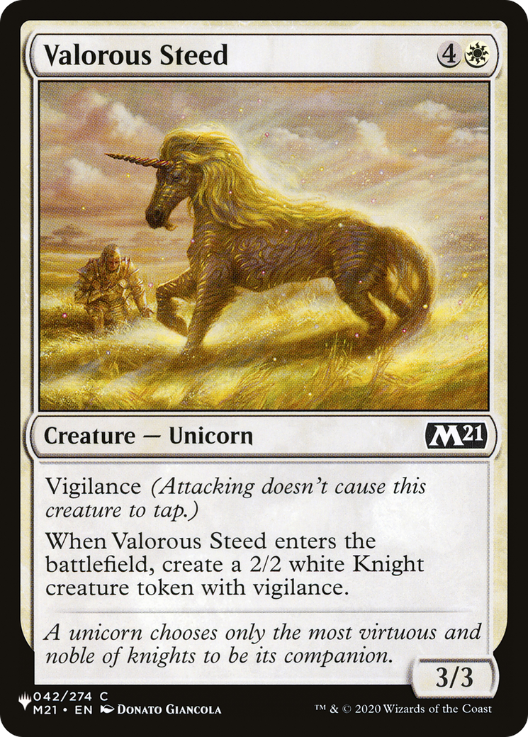 Valorous Steed (LIST-042/274) - The List、Wizards of the Coast、kayou
