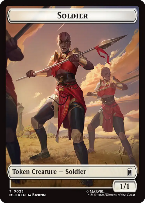 Marvel Super Heroes - Soldier (#23) Token (Foil) | Marvel Super Heroes、Magic: The Gathering、kayou
