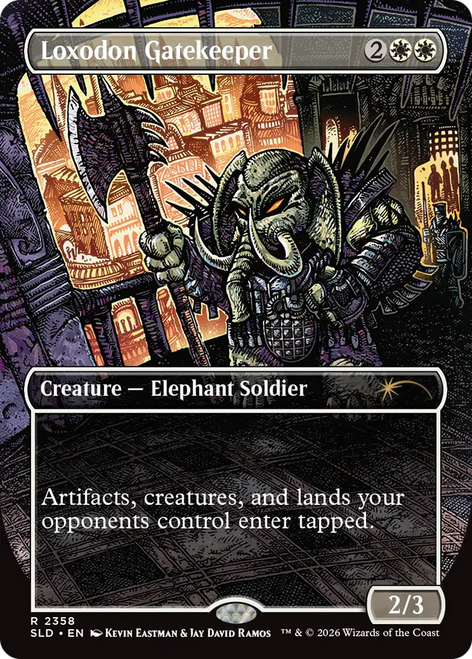 Loxodon Gatekeeper (Foil) (Secret Lair - Featuring: Kevin Eastman Colors) | Secret Lair Drops、Magic: The Gathering、kayou