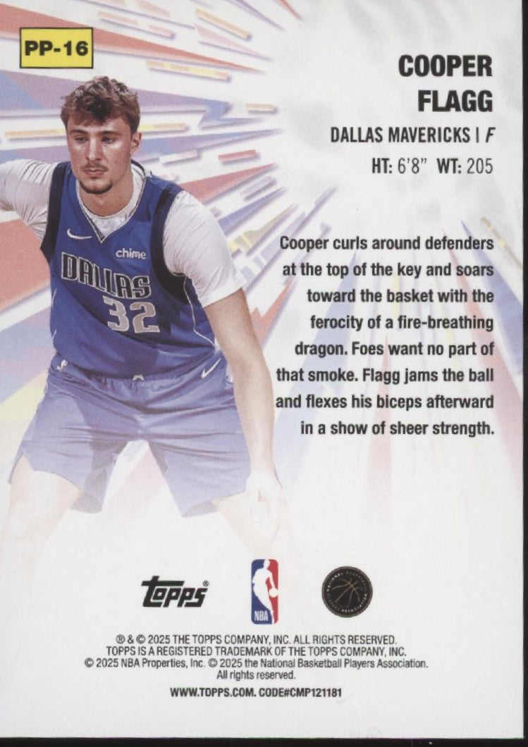 Cooper Flagg 2025 Topps Power Players RC #PP-16 #1、Collector Store LLC、kayou
