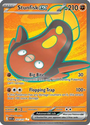 Stunfisk ex - 252/217 252 - ME Ascended Heroes Holofoil、The Pokémon Company、kayou