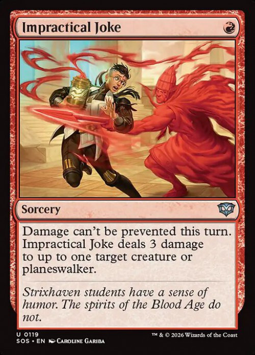 MtG Secrets of Strixhaven Uncommon FOIL Impractical Joke #119、ToyWiz、kayou