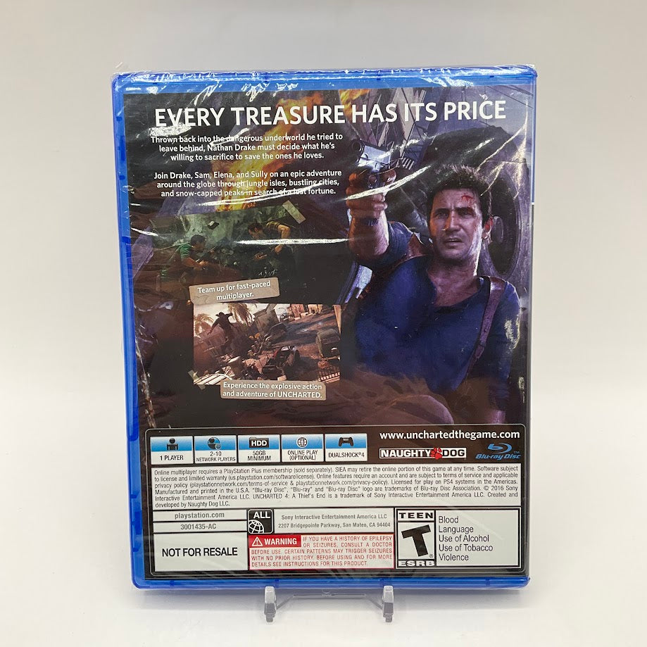 Uncharted 4 A Thief's End Not for Resale Playstation 4 Sealed、Collector Store LLC - VG、kayou