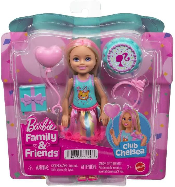 Barbie Family & Friends Club Chelsea Chelsea Birthday Mini Doll Blonde、ToyWiz、kayou