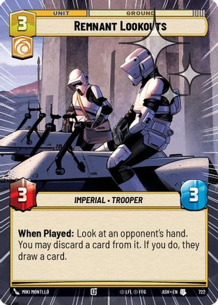 Remnant Lookouts (Hyperspace Foil) (722) - Ashes of the Empire Foil、Fantasy Flight Games、kayou