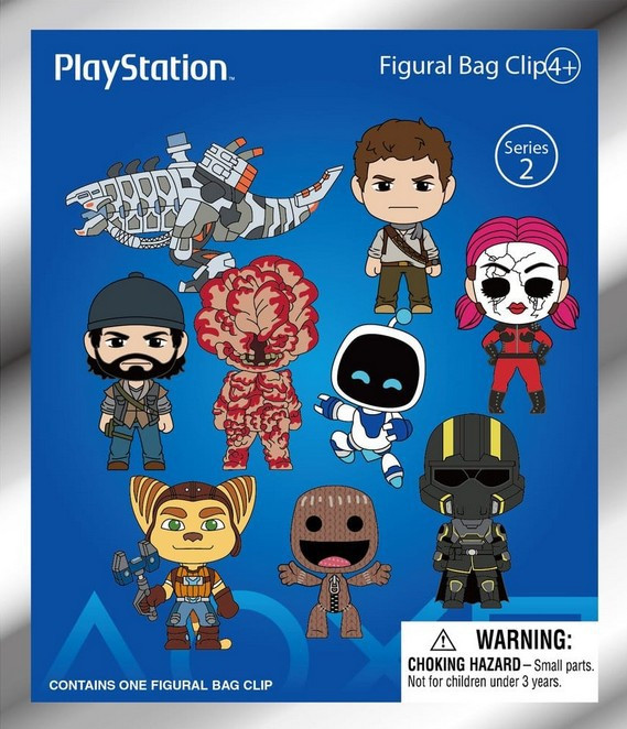 3D Figural Bag Clip Playstation Series 2 Mystery Pack 1 RANDOM Figure、ToyWiz、kayou