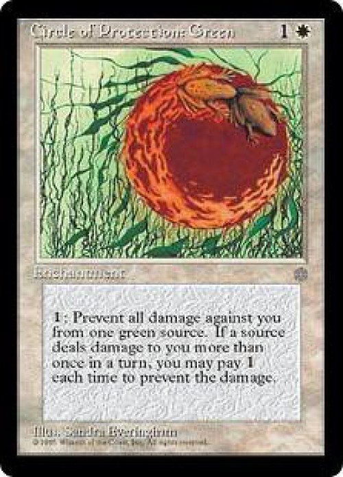 MtG Ice Age Common Circle of Protection: Green #14 Moderately Played、ToyWiz、kayou