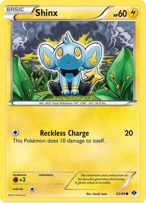 Pokemon Black & White Next Destinies Common Shinx #43 Reverse Holofoil、ToyWiz、kayou