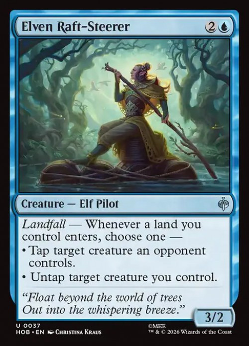 MtG The Hobbit Uncommon Elven Raft-Steerer #37、ToyWiz、kayou