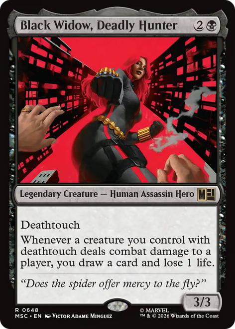 Black Widow, Deadly Hunter (Foil) | Marvel Super Heroes Commander、Magic: The Gathering、kayou