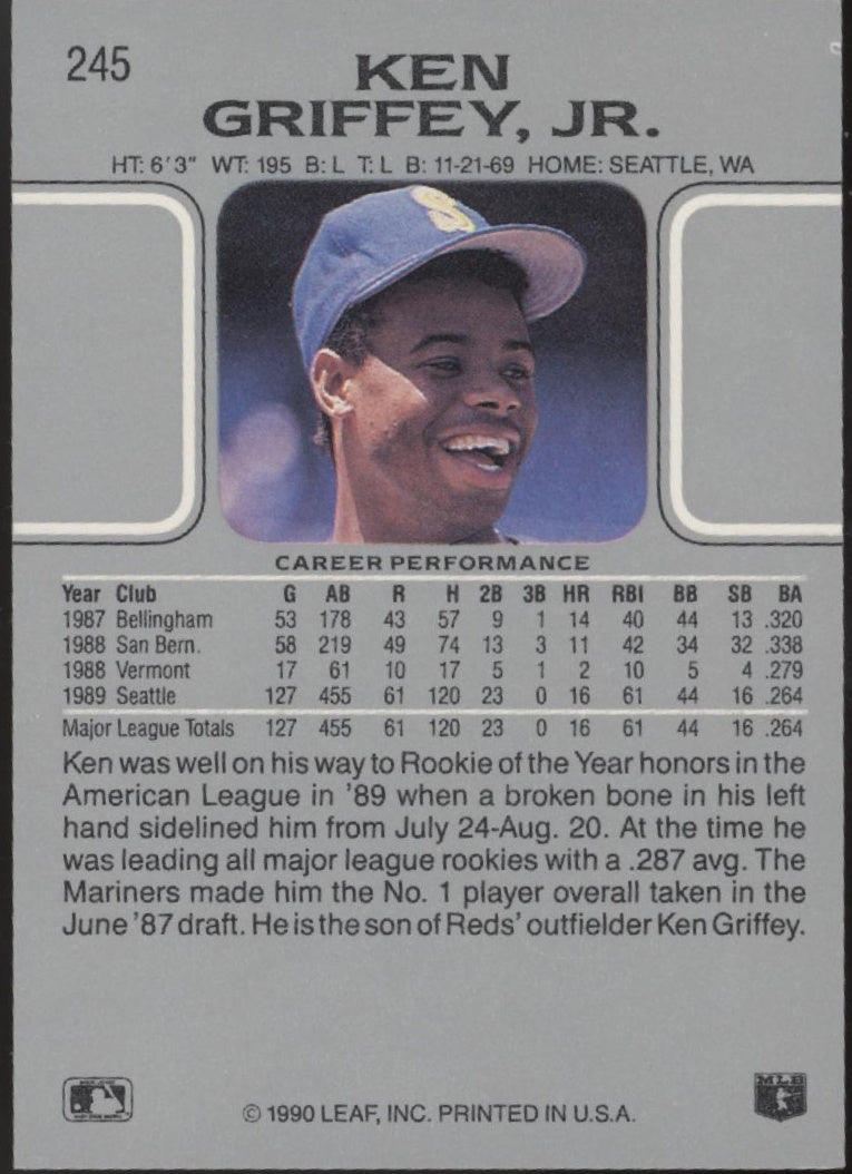 Ken Griffey Jr. 1990 Leaf #245 #3、Collector Store LLC、kayou