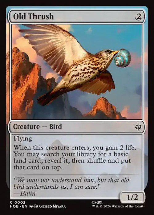 MtG The Hobbit Common Old Thrush #2、ToyWiz、kayou