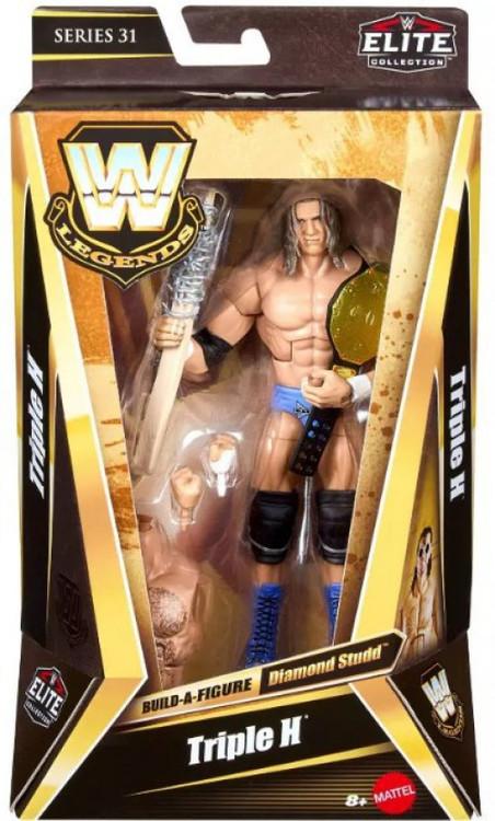 WWE Wrestling Elite Collection Legends Series 31 Triple H Exclusive Action Figure Includes Build Diamond Studd Piece!、ToyWiz、kayou