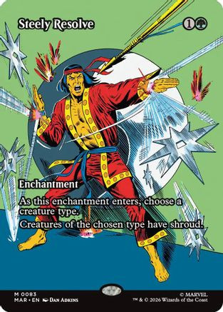 Steely Resolve (Borderless) (MAR-083) - Marvel Universe Eternal-Legal、Wizards of the Coast、kayou
