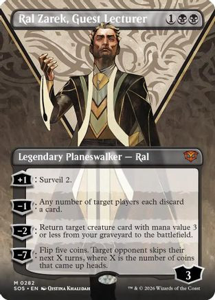 Ral Zarek, Guest Lecturer (Borderless) (SOS-282) - Secrets of Strixhaven、Wizards of the Coast、kayou