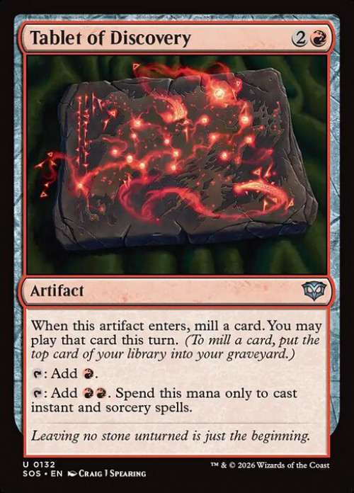 MtG Secrets of Strixhaven Uncommon FOIL Tablet of Discovery #132、ToyWiz、kayou
