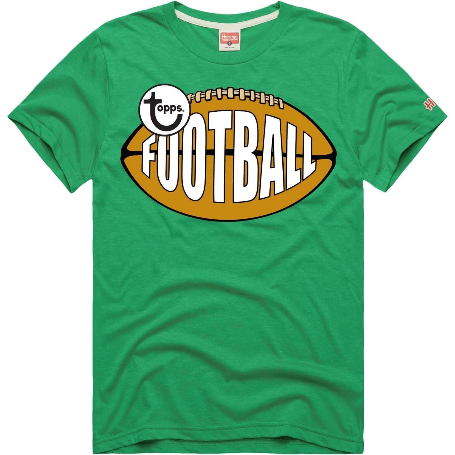 Topps Heritage Football T-Shirt (Green) - 2XL、Topps、kayou