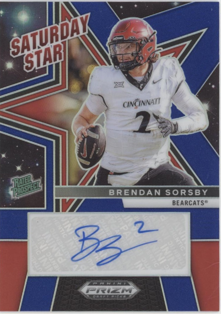 Brendan Sorsby 2025 Prizm Rated Prospect Saturday Star Blue Prizm Auto 205/249、Collector Store LLC、kayou