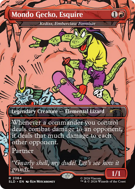 Kediss, Emberclaw Familiar Mondo Gecko, Esquire (Secret Lair - Teenage Mutant Ninja Turtles: The Mighty Mutanimals) | Secret Lair Drops、Magic: The Gathering、kayou