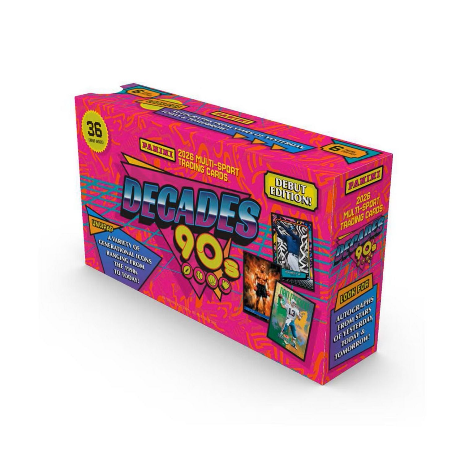 2026 Panini Decades 90s Multi-Sport Trading Cards Mega Box、Panini、kayou