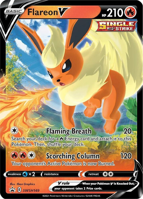 Pokemon Trading Card Game Sword & Shield Promo Flareon V SWSH149 Lightly Played、ToyWiz、kayou