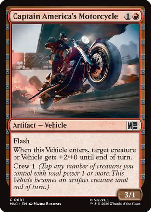 Captain America's Motorcycle (MSC-681) - Commander: Marvel Super Heroes、Wizards of the Coast、kayou