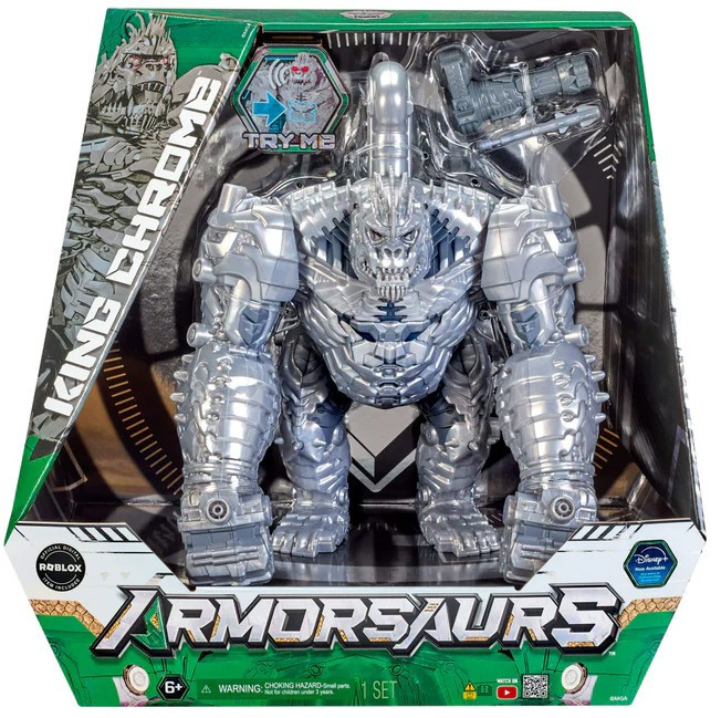 Disney Armorsaurs King Chrome Action Figure with Sound、ToyWiz、kayou