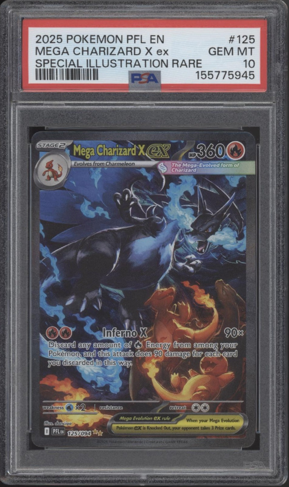 Mega Charizard X ex Pokemon Phantasmal Flame Special Illustration Rare PSA 10 #1、Collector Store LLC Gaming、kayou