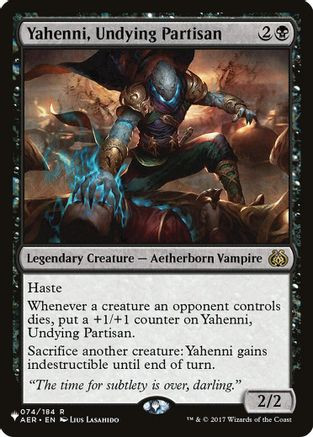 Yahenni, Undying Partisan (LIST-074/184) - The List Reprints、Wizards of the Coast、kayou