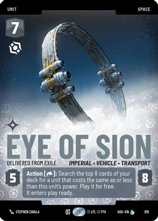 Eye of Sion - Delivered from Exile (Prestige) (815) - Ashes of the Empire、Fantasy Flight Games、kayou